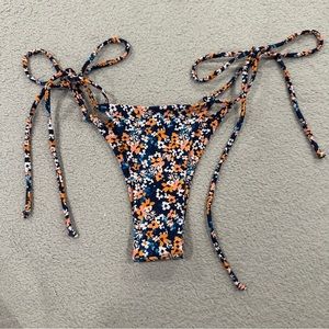 Kulani Kinis Thong Tie Side Bikini Bottoms - Floral